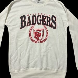 Wisconsin Badgers White Sweatshirt